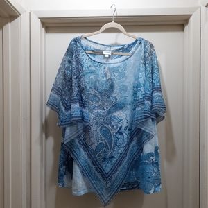Avenue Blue Top NWT